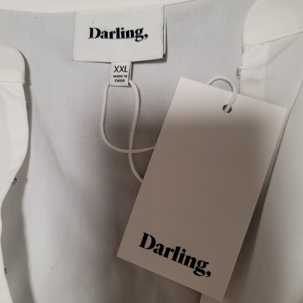 Darling, Classic Garden Party Dress, XXL, White, 100% Cotton, New With Tags - Picture 14 of 16